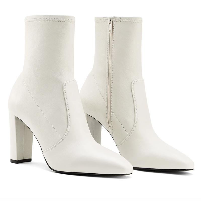 luxe white boots